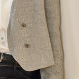 Famecoco Double‑Breasted Cropped Jacket