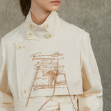 Famecoco Artistic Long Coat with Unique Embroidery