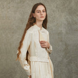 Famecoco Asymmetrical Tie-Waist Midi Dress