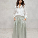 Lyocell Floral Jacquard Midi Skirt