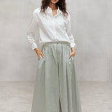 Lyocell Floral Jacquard Midi Skirt
