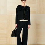 Famecoco Classic Wool Cropped Jacket