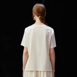 Famecoco Silk-Blend Embroidered Pocket T-Shirt