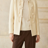 Famecoco Wool-Lyocell Knot Button Jacket