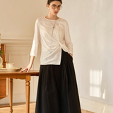 Famecoco Twist‑Front Lyocell Top