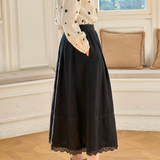 Famecoco Lace-Trim Midi Skirt