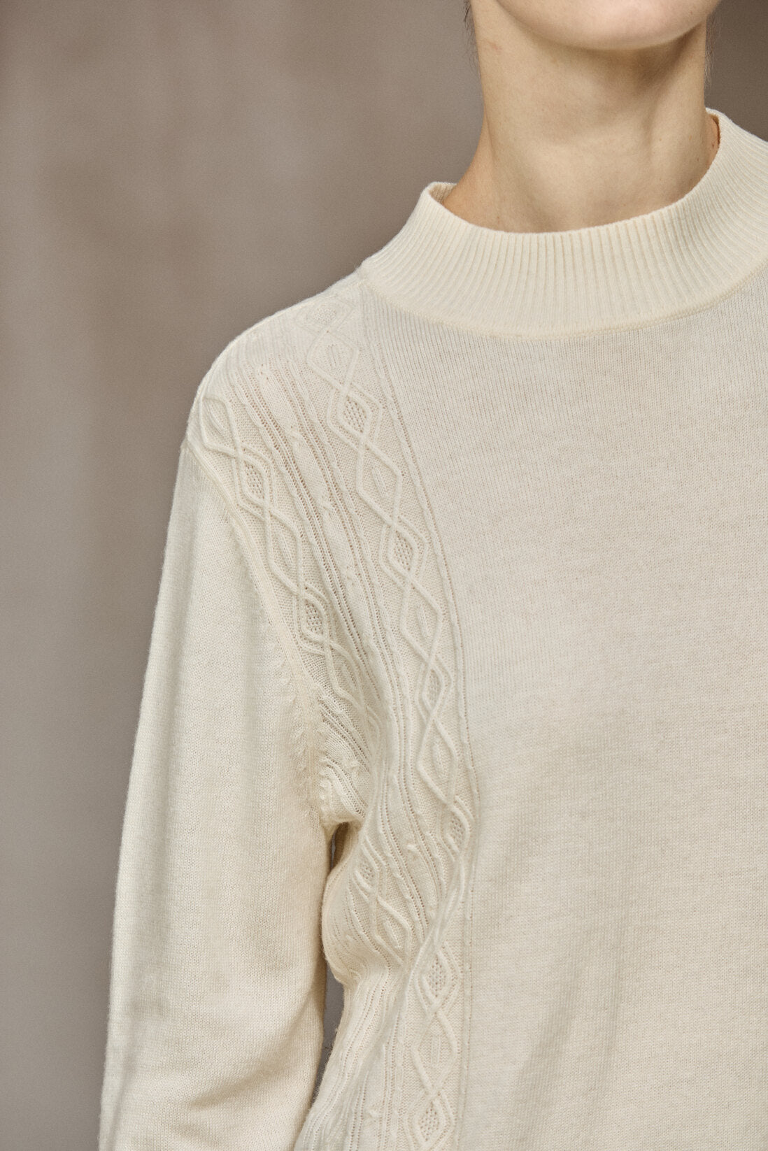 Famecoco Signature Wool-Blend Patchwork Sweater