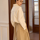 Famecoco Contrast‑Trim Cotton Shirt