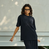 Famecoco Speckled Cotton Tee & Maxi Skirt Set
