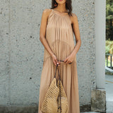 Famecoco Tiered Maxi Dress