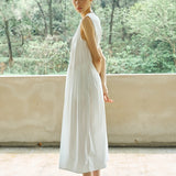 Famecoco Asymmetric Cotton Midi Dress