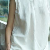 Famecoco Relaxed Linen Blend Tank Top