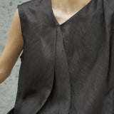Famecoco Relaxed Linen Blend Tank Top