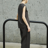 Famecoco Relaxed Linen Blend Tank Top