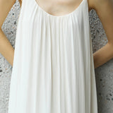 Famecoco Gathered Silk Cami Maxi Dress