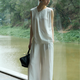 Famecoco Relaxed Linen Blend Tank Top