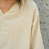 Famecoco Floral Embroidered Cotton Blouse