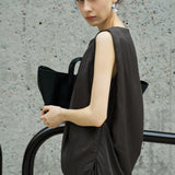 Famecoco Relaxed Linen Blend Tank Top