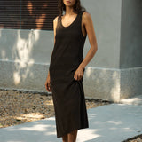 Famecoco Open-Knit Tank Midi Dress
