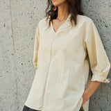 Famecoco Floral Embroidered Cotton Blouse