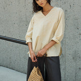 Famecoco Floral Embroidered Cotton Blouse