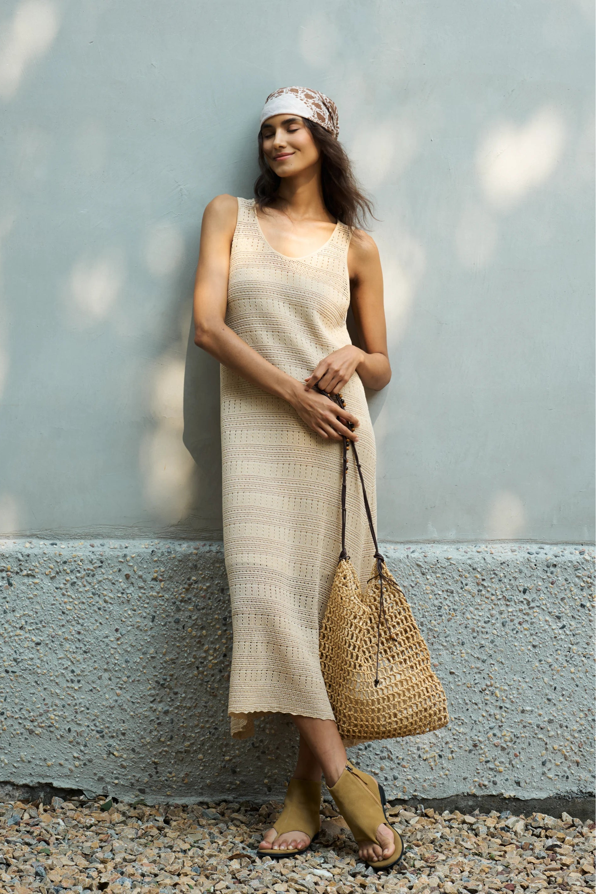 knit tank midi dress Tencel Rib Knit Tank Midi Dress in Carbon Grey