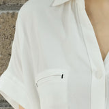 Famecoco Linen Lyocell Shirt Dress