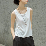 Famecoco Relaxed Satin Tank Top
