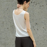 Famecoco Relaxed Satin Tank Top