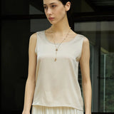 Famecoco Relaxed Satin Tank Top