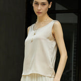Famecoco Relaxed Satin Tank Top