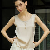 Famecoco Relaxed Satin Tank Top