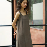 Famecoco Crinkled Layered Maxi Dress