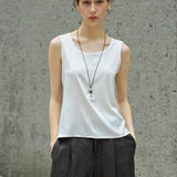 Famecoco Relaxed Satin Tank Top