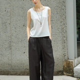 Famecoco Relaxed Satin Tank Top