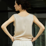 Famecoco Relaxed Satin Tank Top