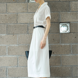 Famecoco Linen Lyocell Shirt Dress