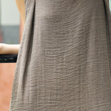Famecoco Crinkled Layered Maxi Dress