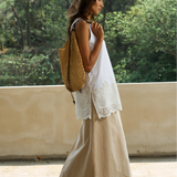 Famecoco Lace Trim Tank Top