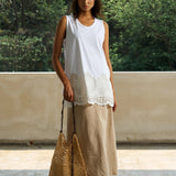 Famecoco Lace Trim Tank Top