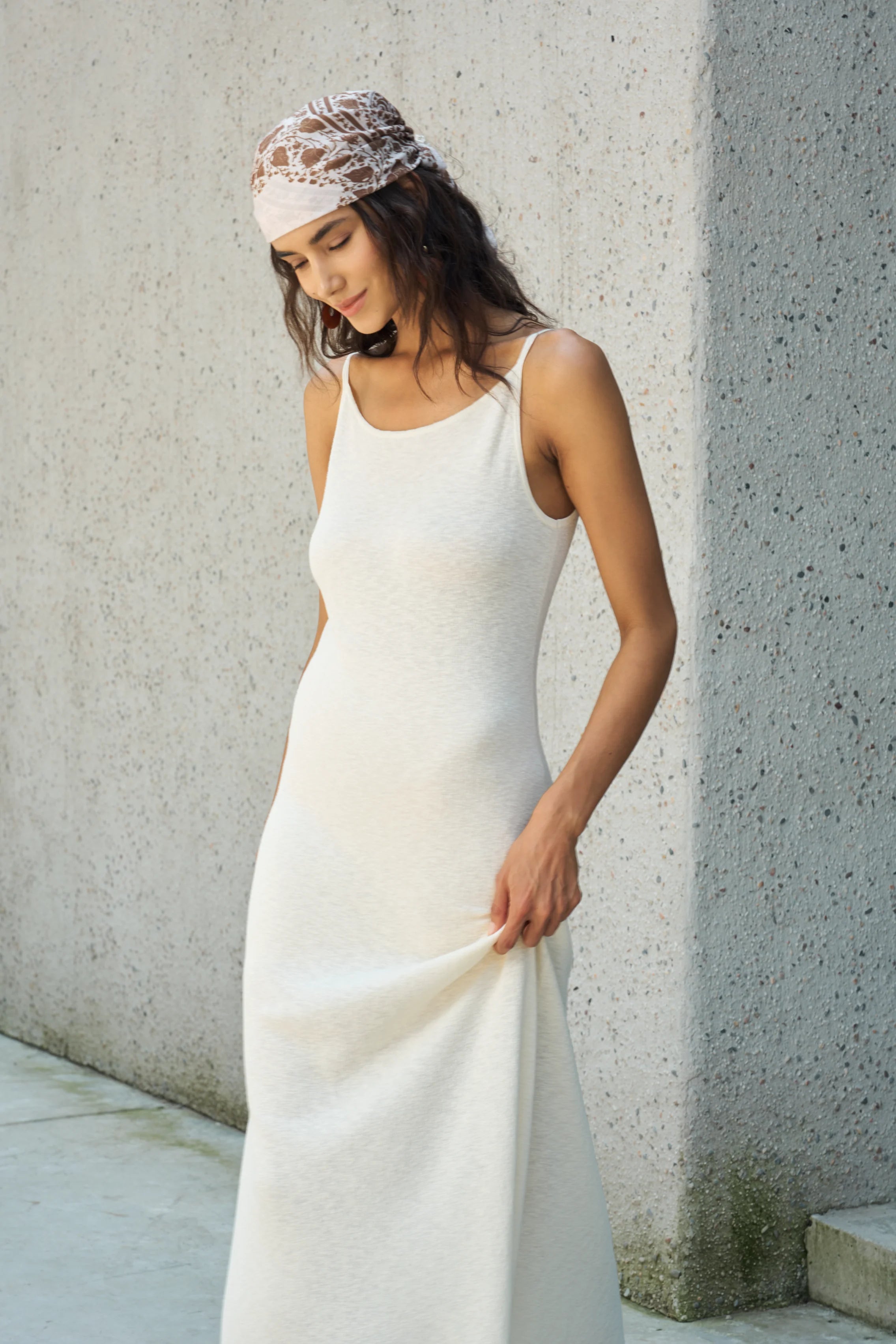 linen slip maxi dress Maxi length Linen dress INDIANA / Linen slip dress