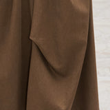 Lyocell Draped Barrel Maxi Skirt