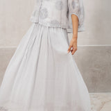 100% Ramie Midi Skirt