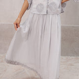 100% Ramie Midi Skirt