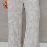 Lyocell Tonal Floral Wide Leg Trousers