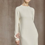 Famecoco Wool-Blend  H-Line Dress