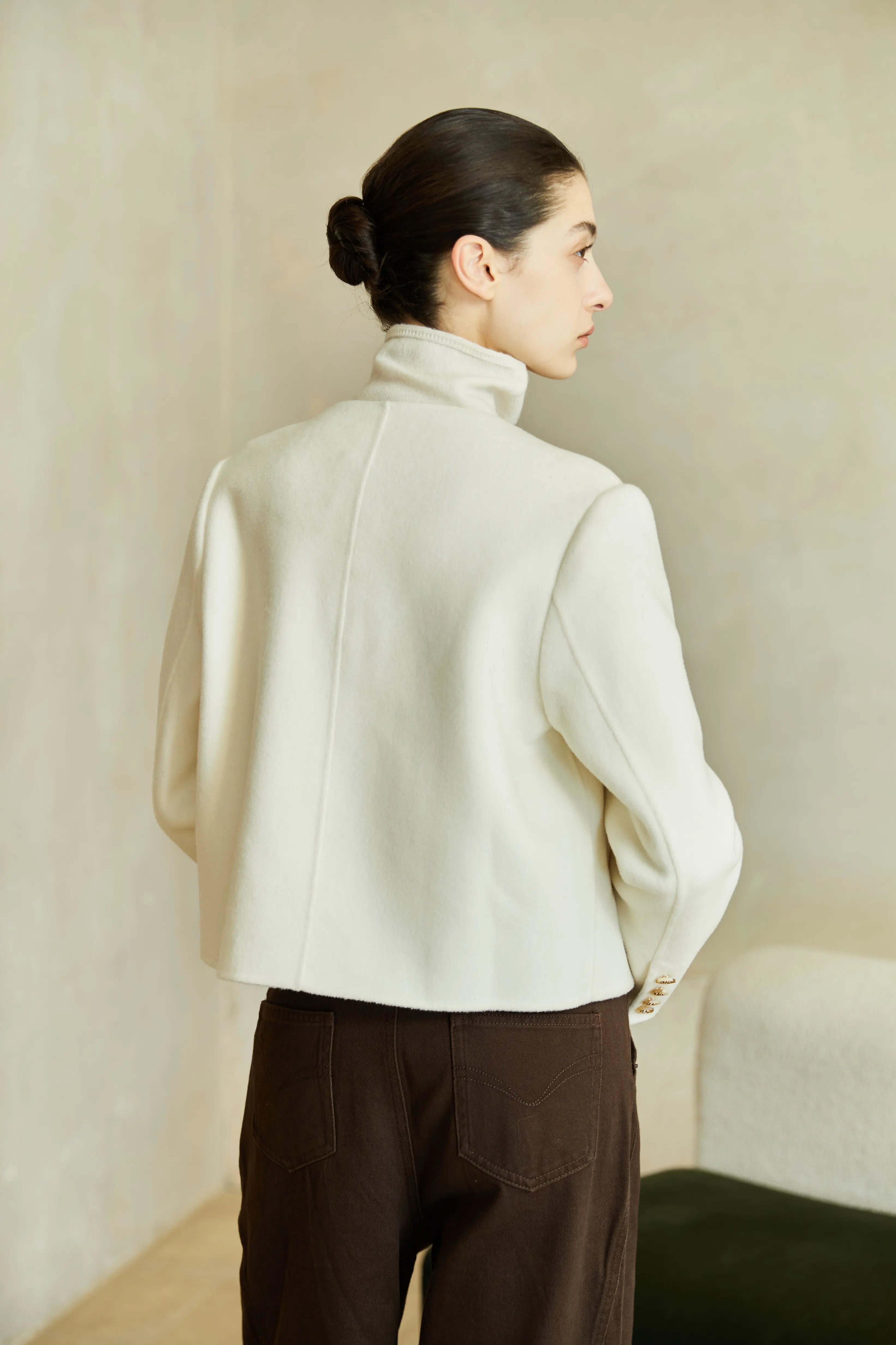 Famecoco Signature 100% Wool Cropped Jacket