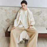 Famecoco Signature 100% Cotton High-Collar Trench Coat