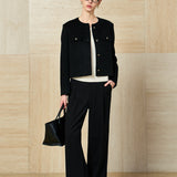 Famecoco Classic Wool Cropped Jacket