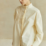 Famecoco Embroidered-Rope Cotton Shirt